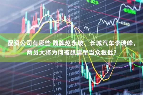 配资公司有哪些 魏牌赵永坡、长城汽车李瑞峰，两员大将为何被魏建军当众狠批？